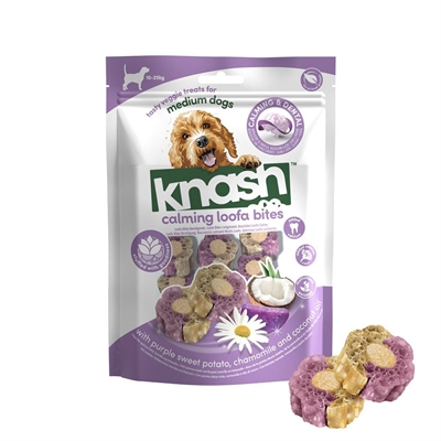 Knash Calming Loofa Bites med Sötpotatis & Kamomill 100g